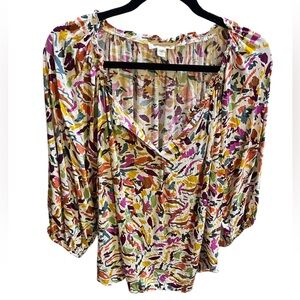 Beach Lunch Lounge fun confetti colored top. EUC. XL.